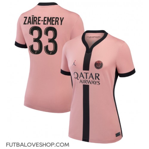 Dres Paris Saint-Germain Warren Zaire-Emery #33 Tretina pre Ženy 2024-25 Krátky Rukáv